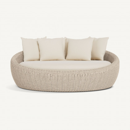Harbour Cordoba Daybed - Twisted Wicker Oyster / Siesta Ivory