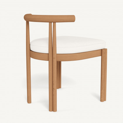Harbour Cove Teak Armless Dining Chair - Teak Natural / Panama Blanco