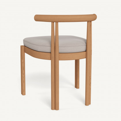 Harbour Cove Teak Armless Dining Chair - Teak Natural / Panama Marble