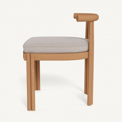 Harbour Cove Teak Armless Dining Chair - Teak Natural / Panama Marble