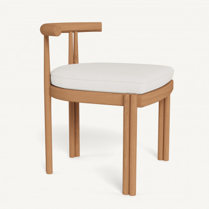 Harbour Cove Teak Armless Dining Chair - Teak Natural / Stirling Salt