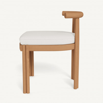 Harbour Cove Teak Armless Dining Chair - Teak Natural / Stirling Salt