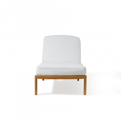 Harbour Cove Teak Sun Lounge - Teak Natural, Lisos Grafito