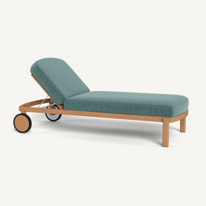 Harbour Cove Teak Sun Lounge - Teak Natural / Altona Dew