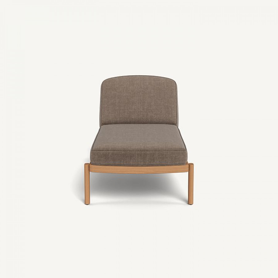 Harbour Cove Teak Sun Lounge - Teak Natural / Altona Mink