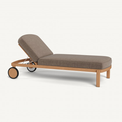 Harbour Cove Teak Sun Lounge - Teak Natural / Altona Mink