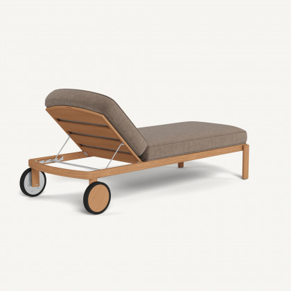Harbour Cove Teak Sun Lounge - Teak Natural / Altona Mink