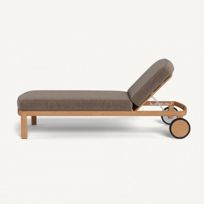 Harbour Cove Teak Sun Lounge - Teak Natural / Altona Mink