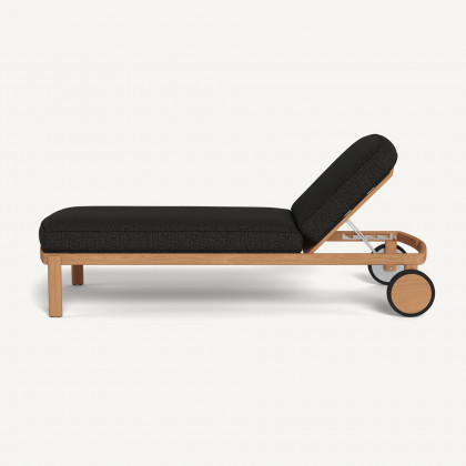 Harbour Cove Teak Sun Lounge - Teak Natural / Copacabana Midnight