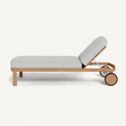 Harbour Cove Teak Sun Lounge - Teak Natural / Copacabana Sand
