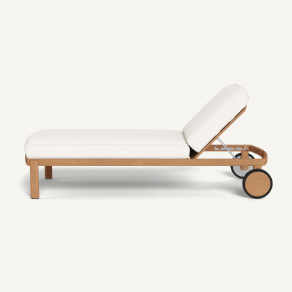 Harbour Cove Teak Sun Lounge - Teak Natural / Panama Blanco