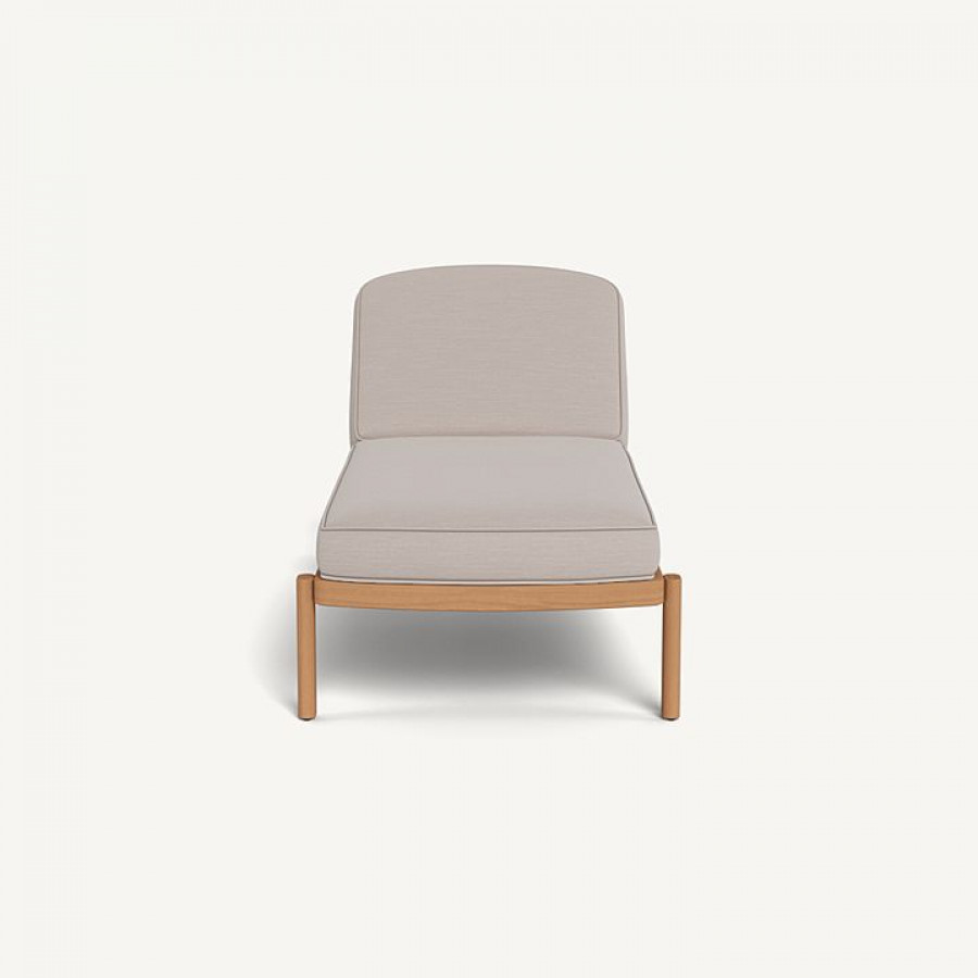 Harbour Cove Teak Sun Lounge - Teak Natural / Panama Marble