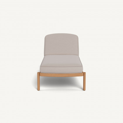 Harbour Cove Teak Sun Lounge - Teak Natural / Panama Marble