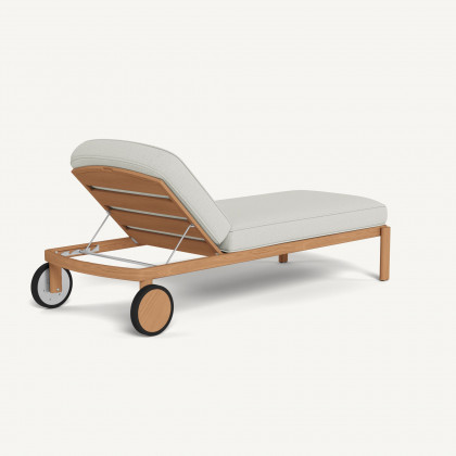 Harbour Cove Teak Sun Lounge - Teak Natural / Stirling Smoke