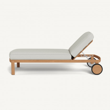 Harbour Cove Teak Sun Lounge - Teak Natural / Stirling Smoke