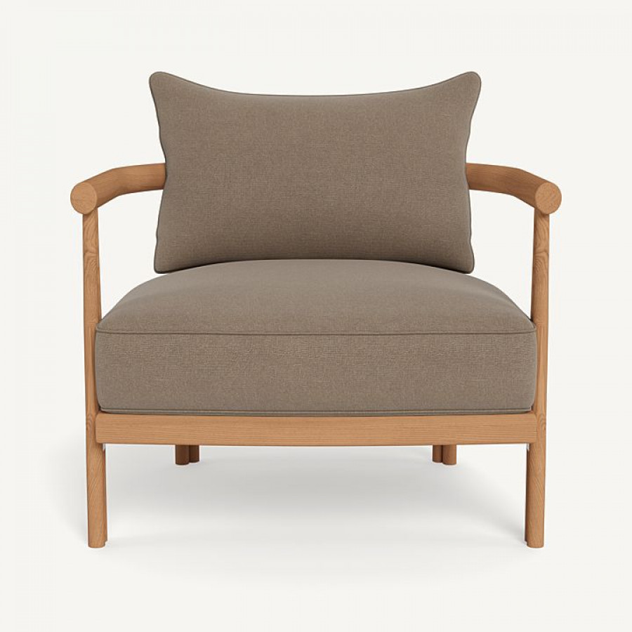 Harbour Cove Teak Lounge Chair - Teak Natural / Panama Coco