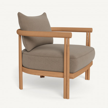 Harbour Cove Teak Lounge Chair - Teak Natural / Panama Coco