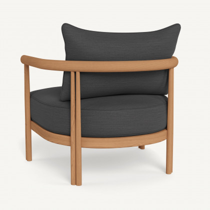 Harbour Cove Teak Lounge Chair - Teak Natural, Panama Grafito