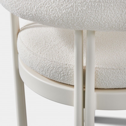 Harbour Cove Luxe Dining Chair - Aluminum Asteroid, Lisos Piedra
