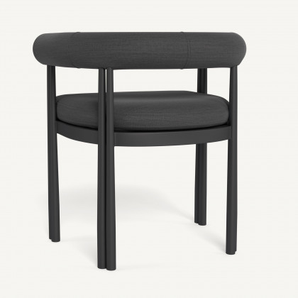 Harbour Cove Luxe Dining Chair - Aluminum Asteroid / Panama Grafito