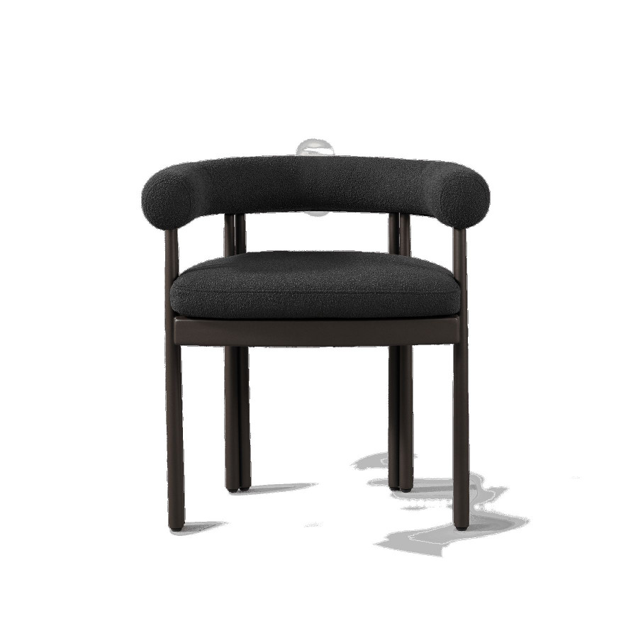 Harbour Cove Luxe Dining Chair - Aluminum Asteroid, Riviera Slate