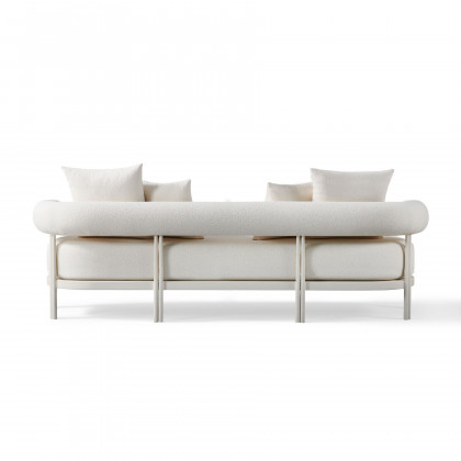 Harbour Cove Luxe 3 Seat Sofa - Aluminum Asteroid, Copacabana Sand