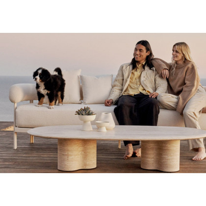 Harbour Cove Luxe 3 Seat Sofa - Aluminum Bronze / Panama Blanco