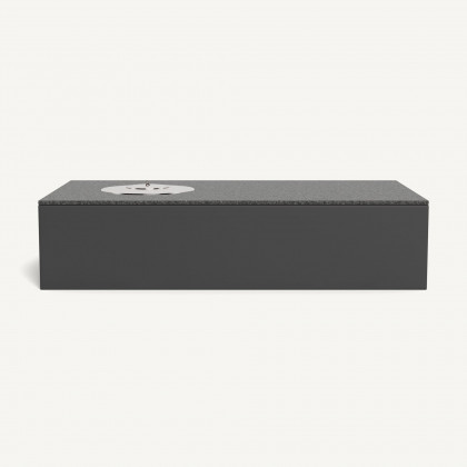 Harbour Fire Burner Coffee Table - Aluminum Asteroid, Granite Black