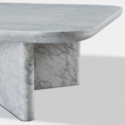 Harbour Ford Square Coffee Table - Travertine Silver