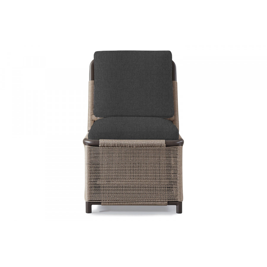 Harbour Formentera Armless Dining Chair - Aluminum Bronze, Siesta Slate