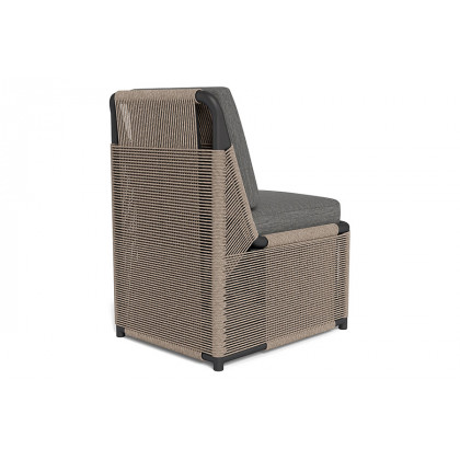 Harbour Formentera Armless Dining Chair - Aluminum Bronze, Siesta Slate