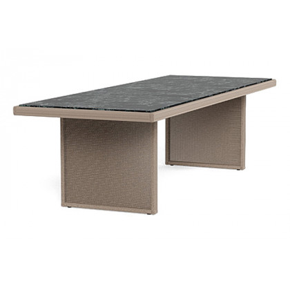 Harbour Formentera Dining Table 108" - Twisted Rope Dune, Travertine Natural