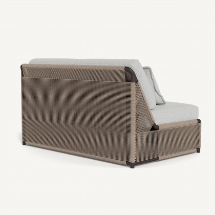 Harbour Formentera 2 Seat Armless Sofa - Aluminum Bronze / Copacabana Sand / Twisted Rope Dune