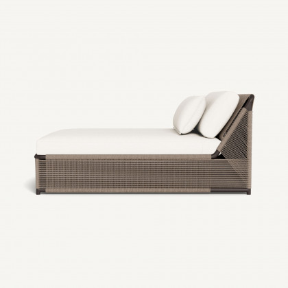 Harbour Formentera Daybed - Aluminum Bronze / Panama Blanco / Twisted Rope Dune