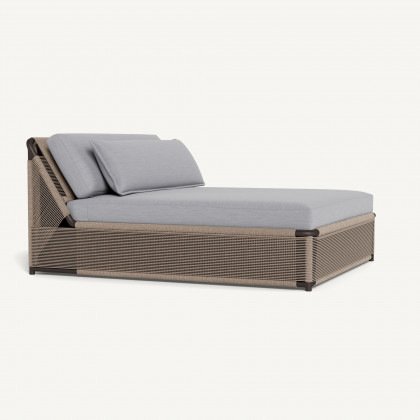Harbour Formentera Daybed - Aluminum Bronze / Panama Cloud / Twisted Rope Dune