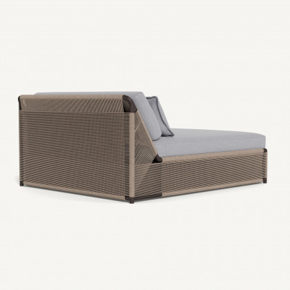 Harbour Formentera Daybed - Aluminum Bronze / Panama Cloud / Twisted Rope Dune
