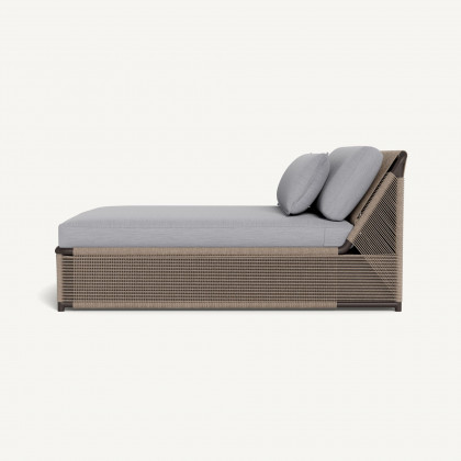 Harbour Formentera Daybed - Aluminum Bronze / Panama Cloud / Twisted Rope Dune