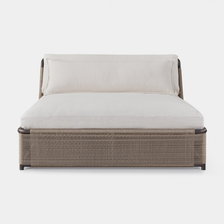 Harbour Formentera Daybed - Aluminum Bronze, Panama Grafito, Twisted Rope Dune