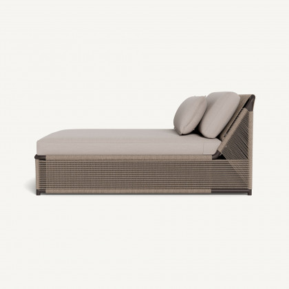 Harbour Formentera Daybed - Aluminum Bronze / Panama Marble / Twisted Rope Dune