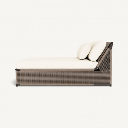 Harbour Formentera Daybed - Aluminum Bronze / Riviera Ivory / Twisted Rope Dune