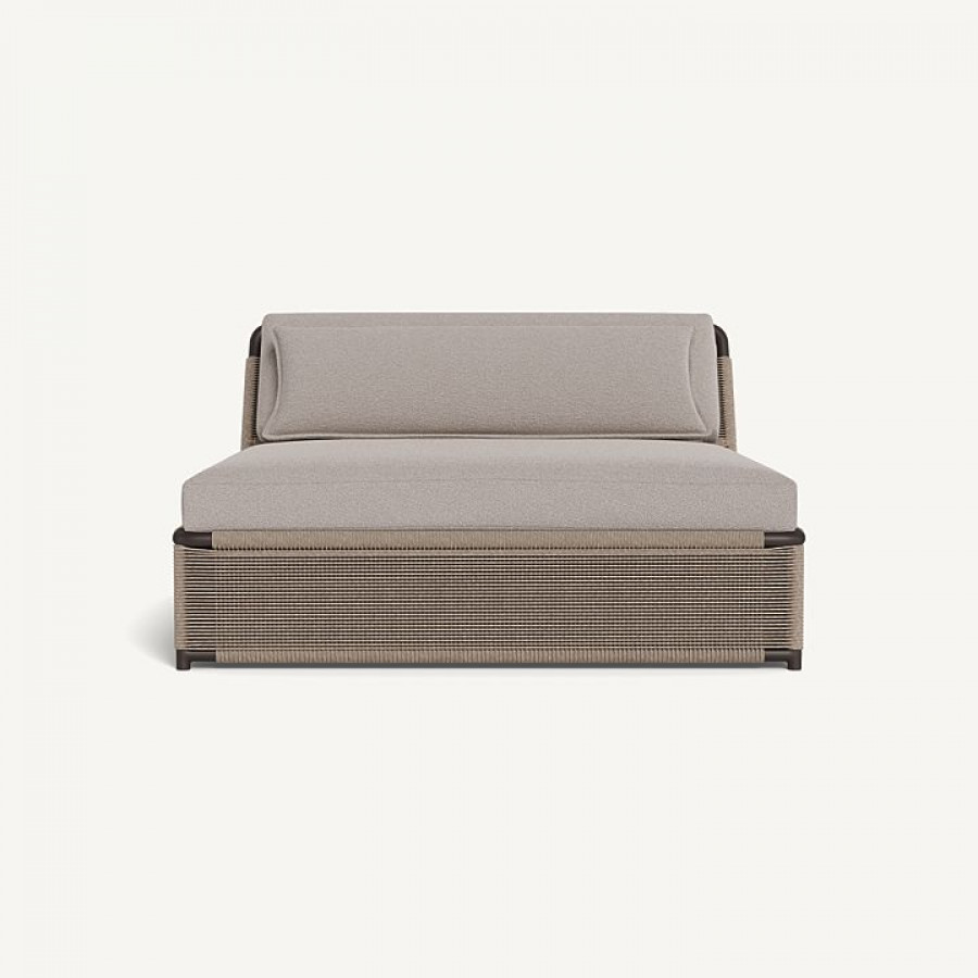 Harbour Formentera Daybed - Aluminum Bronze, Riviera Stone, Twisted Rope Dune