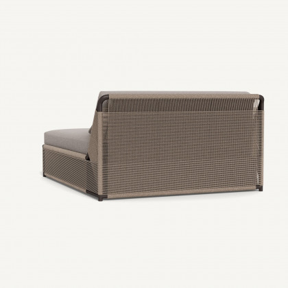 Harbour Formentera Daybed - Aluminum Bronze, Riviera Stone, Twisted Rope Dune