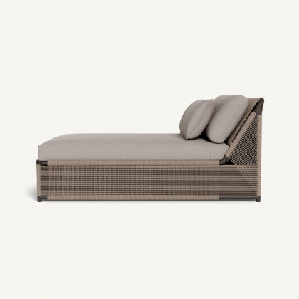 Harbour Formentera Daybed - Aluminum Bronze / Riviera Stone / Twisted Rope Dune