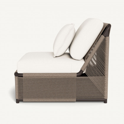 Harbour Formentera Easy Chair - Aluminum Bronze / Panama Blanco / Twisted Rope Dune