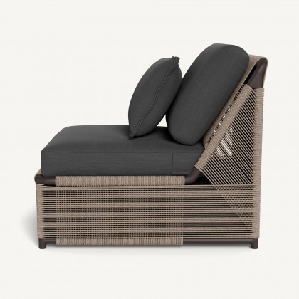 Harbour Formentera Easy Chair - Aluminum Bronze / Panama Grafito / Twisted Rope Dune