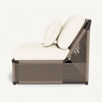 Harbour Formentera Easy Chair - Aluminum Bronze / Riviera Ivory / Twisted Rope Dune