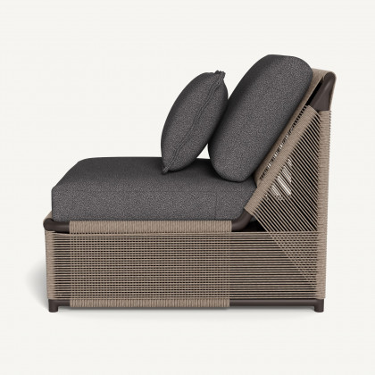Harbour Formentera Easy Chair - Aluminum Bronze / Riviera Slate / Twisted Rope Dune