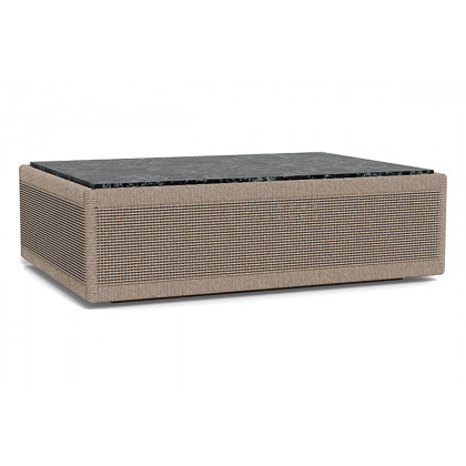 Harbour Formentera Coffee Table - Twisted Rope Dune, Marble Verde