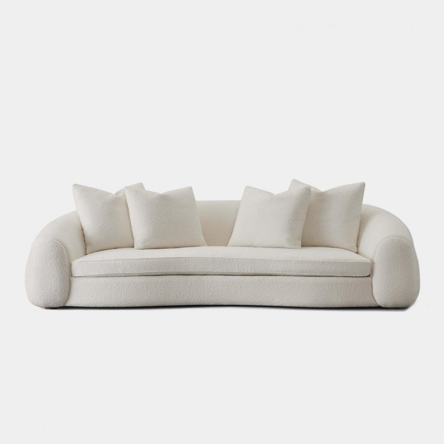Harbour Gabriel 3 Seat Sofa - Oak Natural, Harbour Belgian Linen Cement