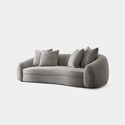Harbour Gabriel 3 Seat Sofa - Oak Natural, Harbour Belgian Linen Cement